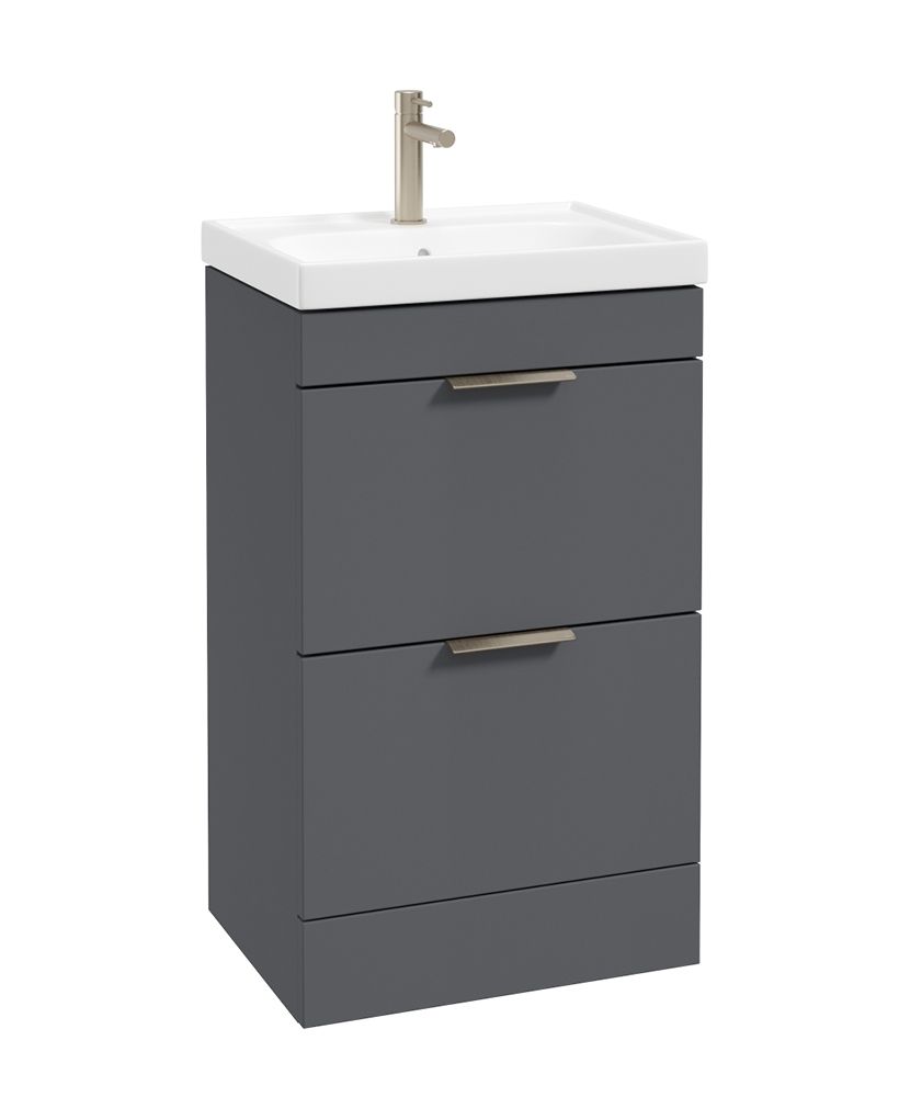1753719084_uf1537 STOCKHOLM Floorstanding 50cm Two Drawer Vanity Unit - Image 1