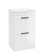 CORTA Floorstanding 50cm Two Drawer Vanity Unit