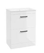 CORTA Floorstanding 60cm Two Drawer Vanity Unit