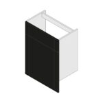 Gresham Back To Wall Unit - Black, 600mm
