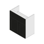 Gresham 2 Door Basin Unit - Black, 600mm