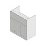 Gresham 2 Door Basin Unit - Grey, 600mm