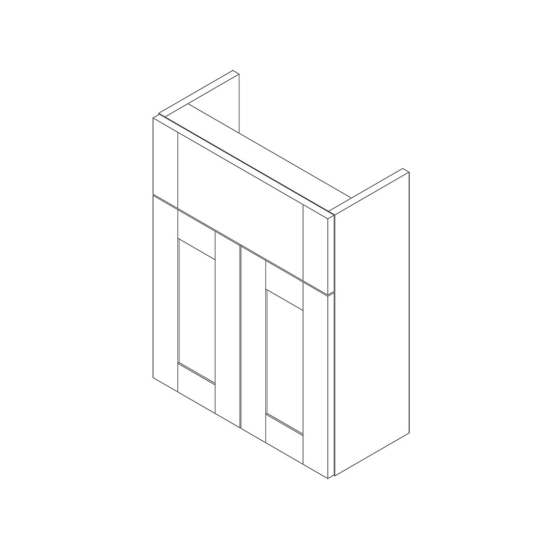 gresham-slimline-500mm-2-door-basin-unit Gresham Slimline 2 Door Basin Unit - Image 1