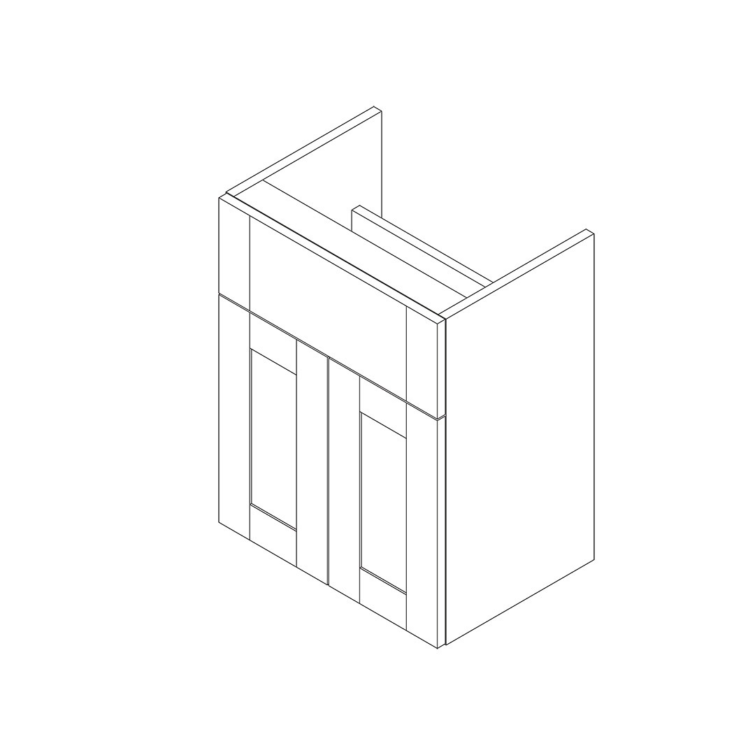 gresham-standard-500mm-2-door-basin-unit Gresham 2 Door Basin Unit - Image 1