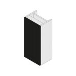 Gresham Slimline 1 Door Storage Unit - Black, 300mm