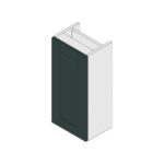 Gresham Slimline 1 Door Storage Unit - Fir Green, 300mm