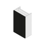 Gresham Slimline 2 Door Storage Unit - Black, 400mm