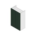 Gresham Slimline 2 Door Storage Unit - Fir Green, 400mm