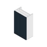 Gresham Slimline 2 Door Storage Unit - Indigo, 400mm