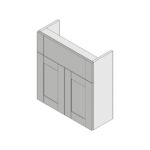Gresham Slimline 2 Door Basin Unit - Grey, 600mm