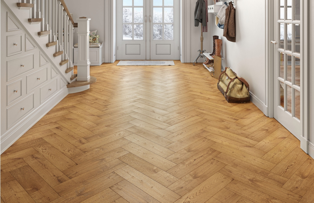 herringbone-bavarian-1 Herringbone Bavarian Oak 12mm AC-4 - Image 1