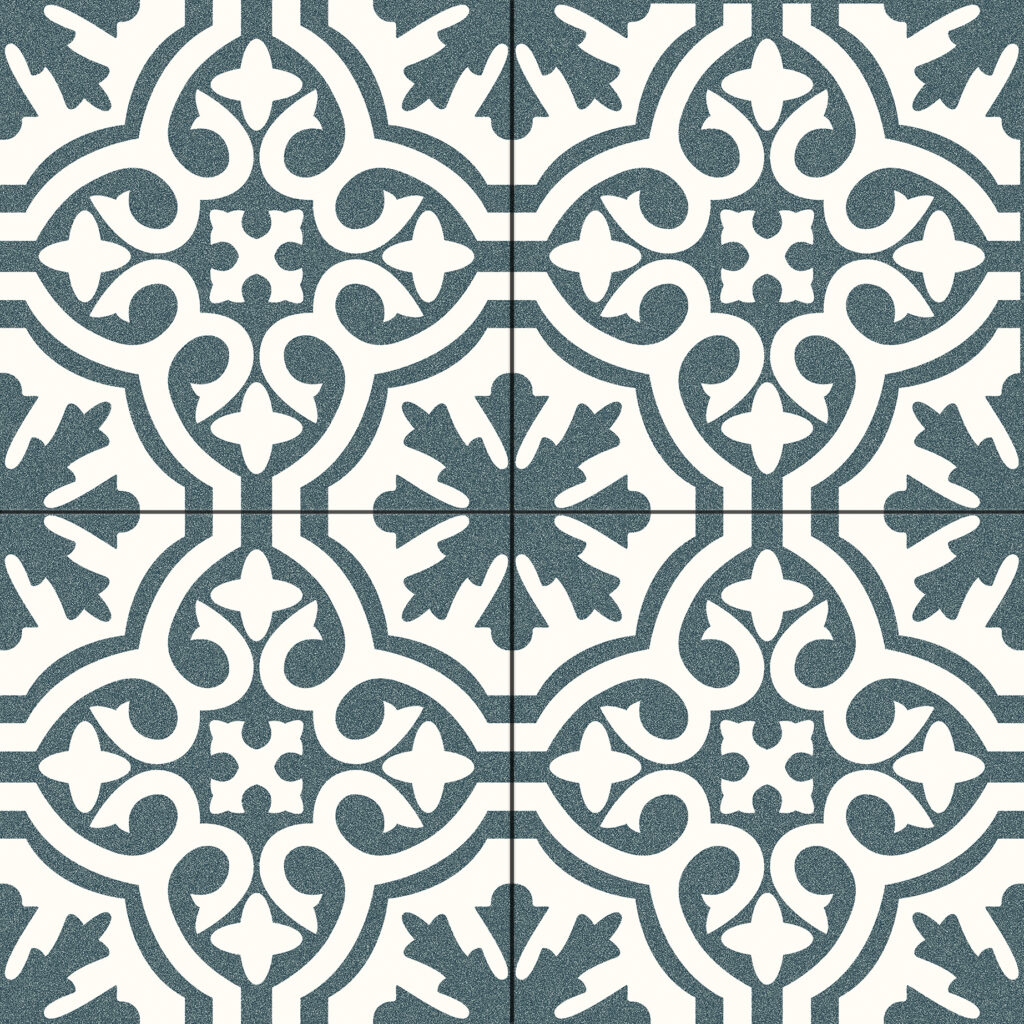 Pre-scored Victorian 45x45 Flor Blue 45x45cm - Image 1