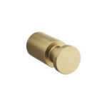 Ryver Robe Hook - Brushed Brass, Non-Textured