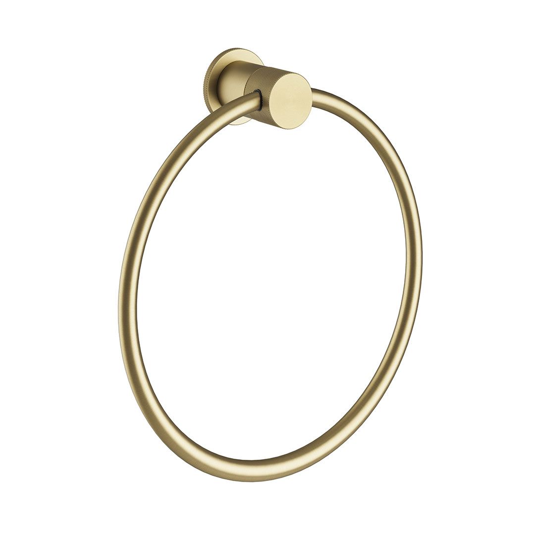 mlacrykn2bb_ryver_knurled_towel_ring_brushed_brass_co_1-1 Ryver Towel Ring - Image 1