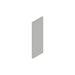 Slimline Wall End Panel - Grey