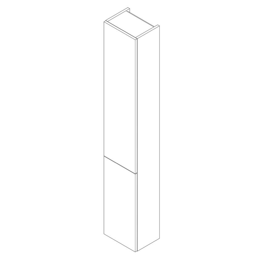 Stockton Slimline 300mm 2 Door Tall Storage Unit Stockton Slimline 300mm 2 Door Tall Storage Unit - Image 1