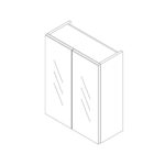 Slimline 2 Door Mirror Unit