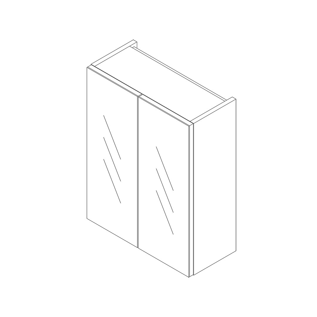 slimline-500mm-2-door-mirror-unit Slimline 2 Door Mirror Unit - Image 1