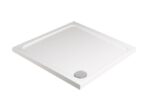KRISTAL Low Profile Square Shower Tray White & Waste - 900mm