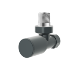 Aqualla Round Angled Valves - Anthracite