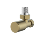 Aqualla Round Angled Valves - Brushed Brass