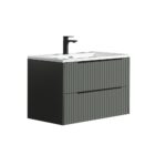 Avara Wall Hung Unit - 600mm, Matt Sage Green