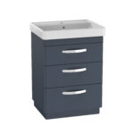 Compass 600mm 3 Drawer Floor Unit - Oxford Blue