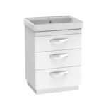 Compass 600mm 3 Drawer Floor Unit - White