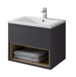 Lucca Wall Hung Unit - 500mm, Anthracite