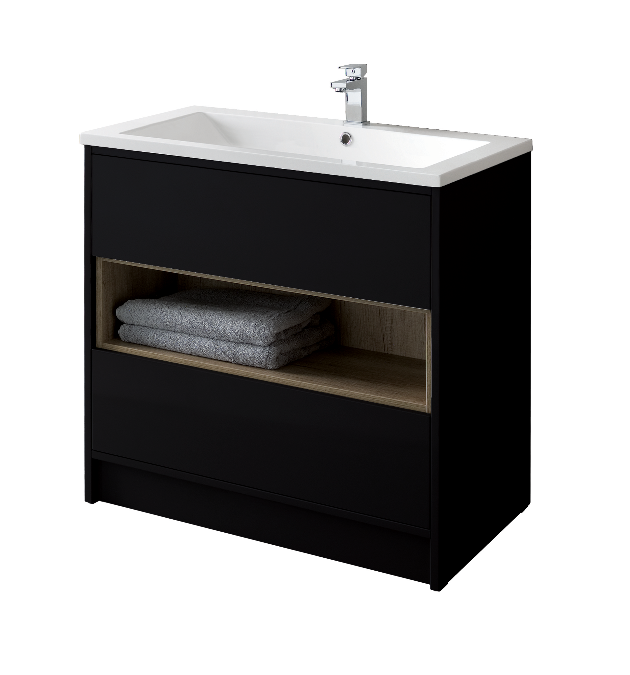 LUC80BLKF Lucca Floor Standing Unit - Image 1
