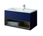 Lucca Wall Hung Unit - 800mm, Matt Sapphire Blue