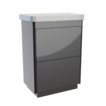 Perra Twin Drawer Floor Standing Unit - 600mm, Anthracite