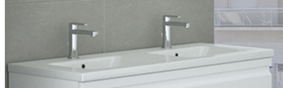 RIM1200BAS Rimini 1200mm Double Bowl Basin - Image 1