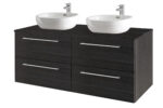 Rimini Wall Hung Unit - 1200mm, Shadow Black