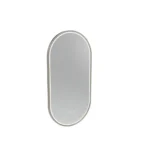 Alderbury Illuminated Pill Mirror - 400mm, Brushed Nickel
