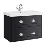 Clayton Wall Mounted Unit - 800mm, Graphite Ash