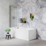 Emmi Bath Screen Flipper Panel - Left Handed, Fluted
