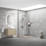 Emmi Curved Wetroom Panel Profile & Bracing Bar Kit - Chrome