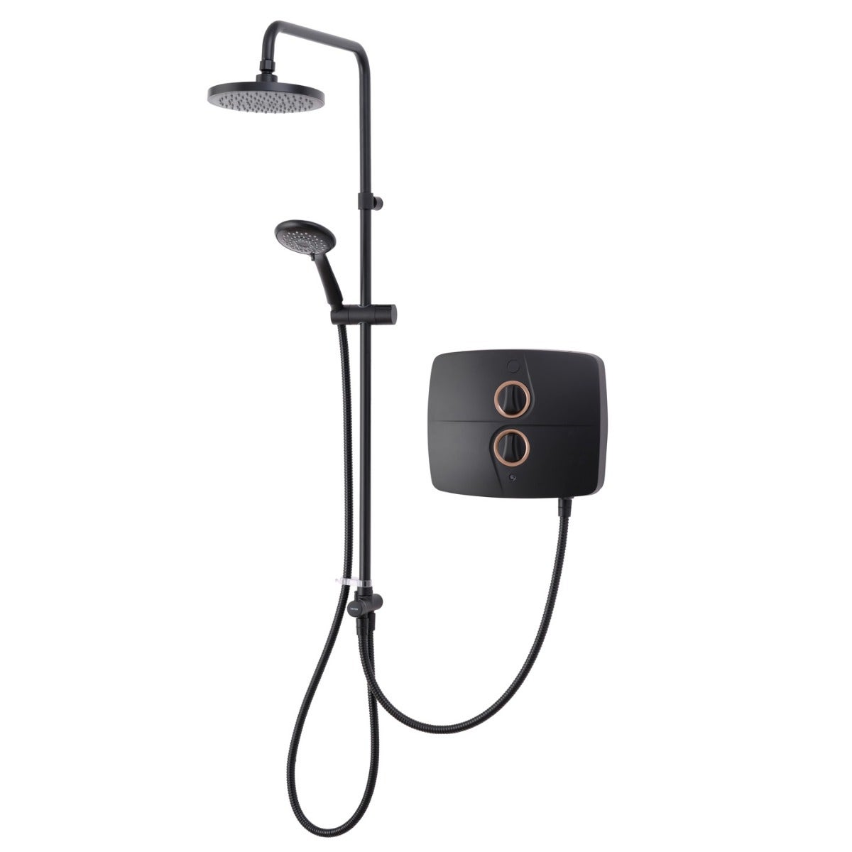 t90sr_duelec_black_lead DuElec Shower Kit - Black - Image 1